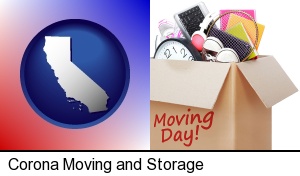 Corona, California - moving day