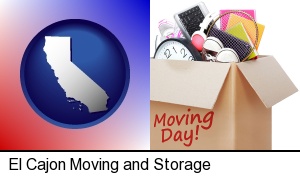 El Cajon, California - moving day
