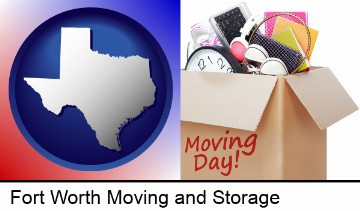 moving day in Fort Worth, TX