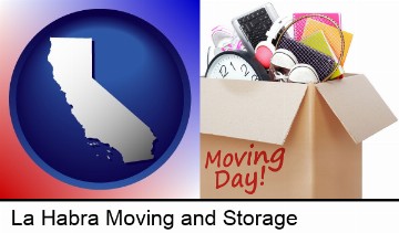 moving day in La Habra, CA