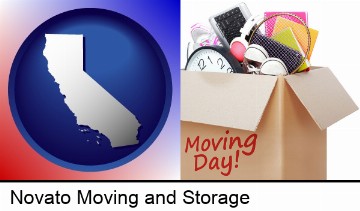 moving day in Novato, CA