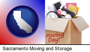 Sacramento, California - moving day