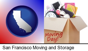 San Francisco, California - moving day