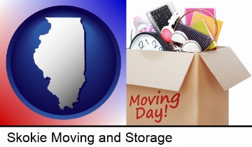 moving day in Skokie, IL