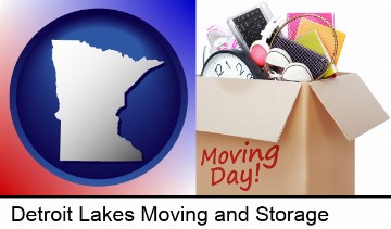 moving day in Detroit Lakes, MN